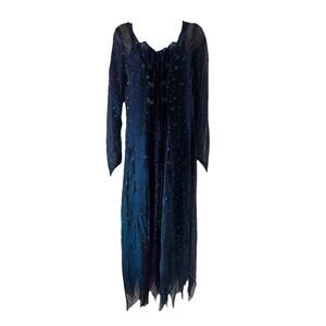 Handmade Costume Size 12/14 Iridescent Witch Sorcerer Gothic Medieval Cosplay